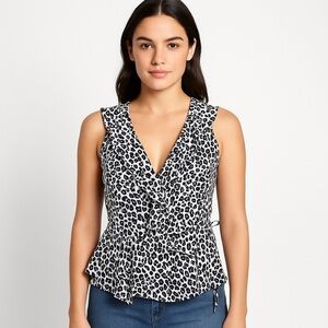 WHBM Top Animal Print XS